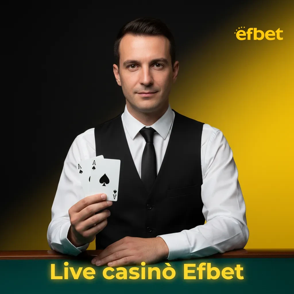 Schermata live casinò Efbet: croupier in HD, roulette e blackjack, chat e side bet per utenti in Italia.
